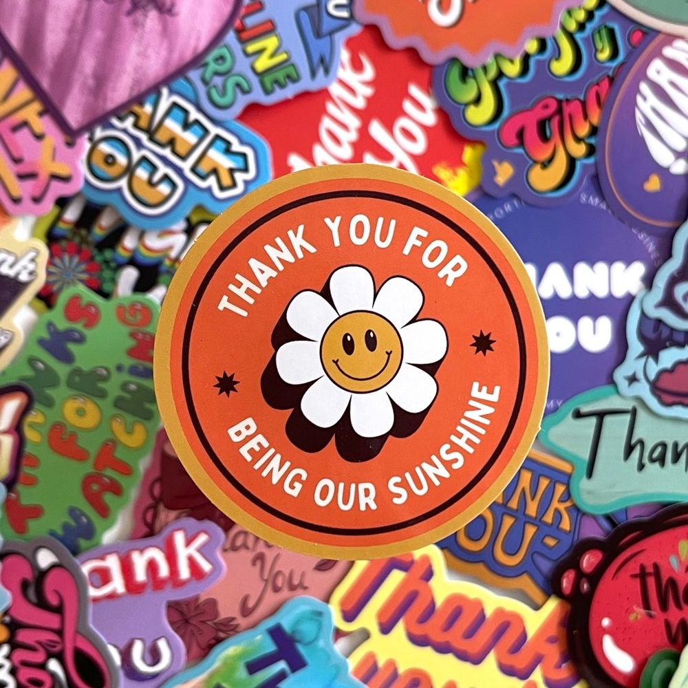 Pack of 53 Various Thank You Stickers